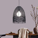 Pendant Light Black Rattan 35cm E27 60W Pendant Light Black Rattan 35cm E27 60W